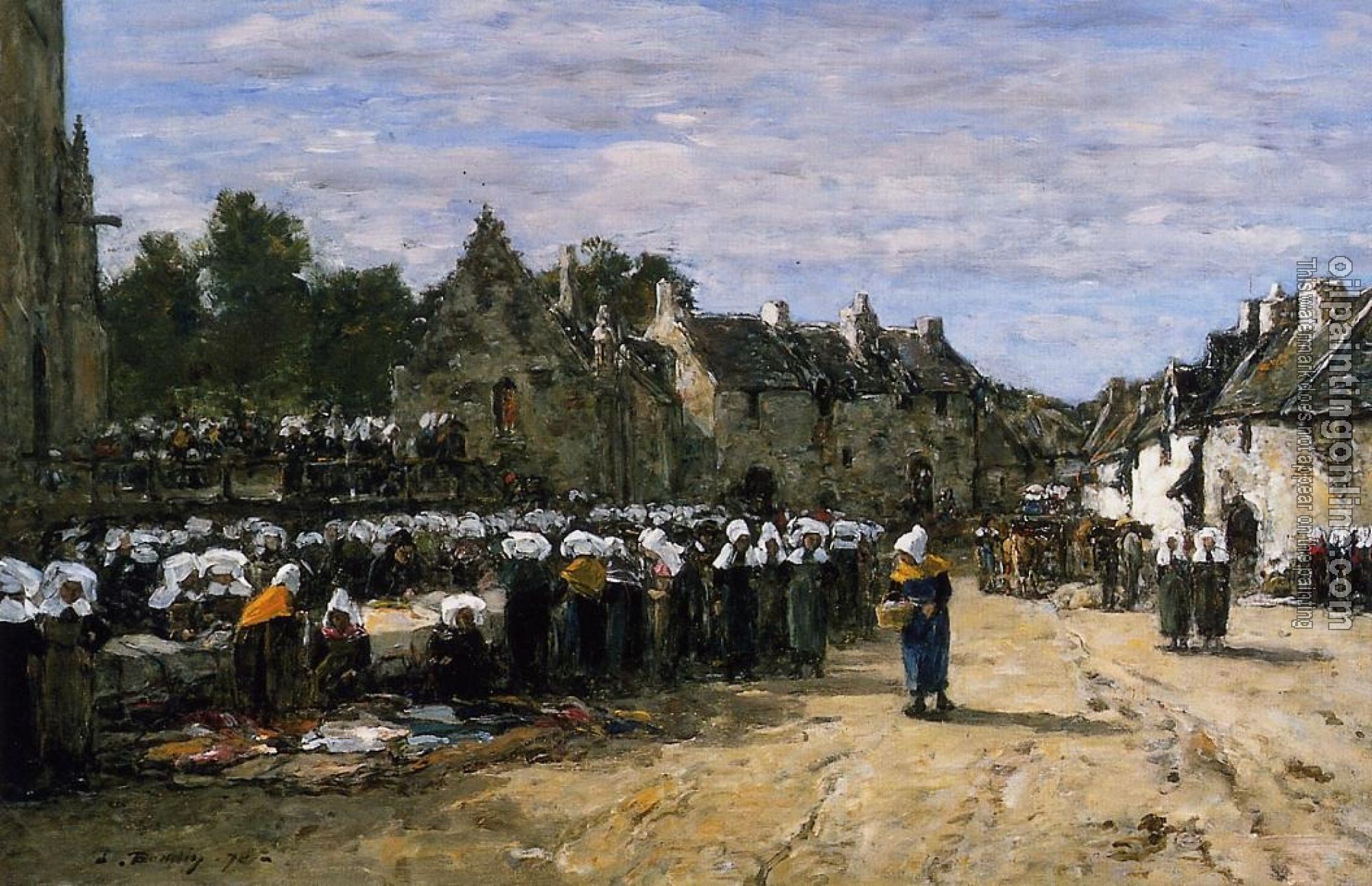 Boudin, Eugene - The Market at Landenneau